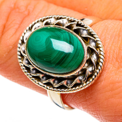 Malachite Rings handcrafted by Ana Silver Co - RING86179