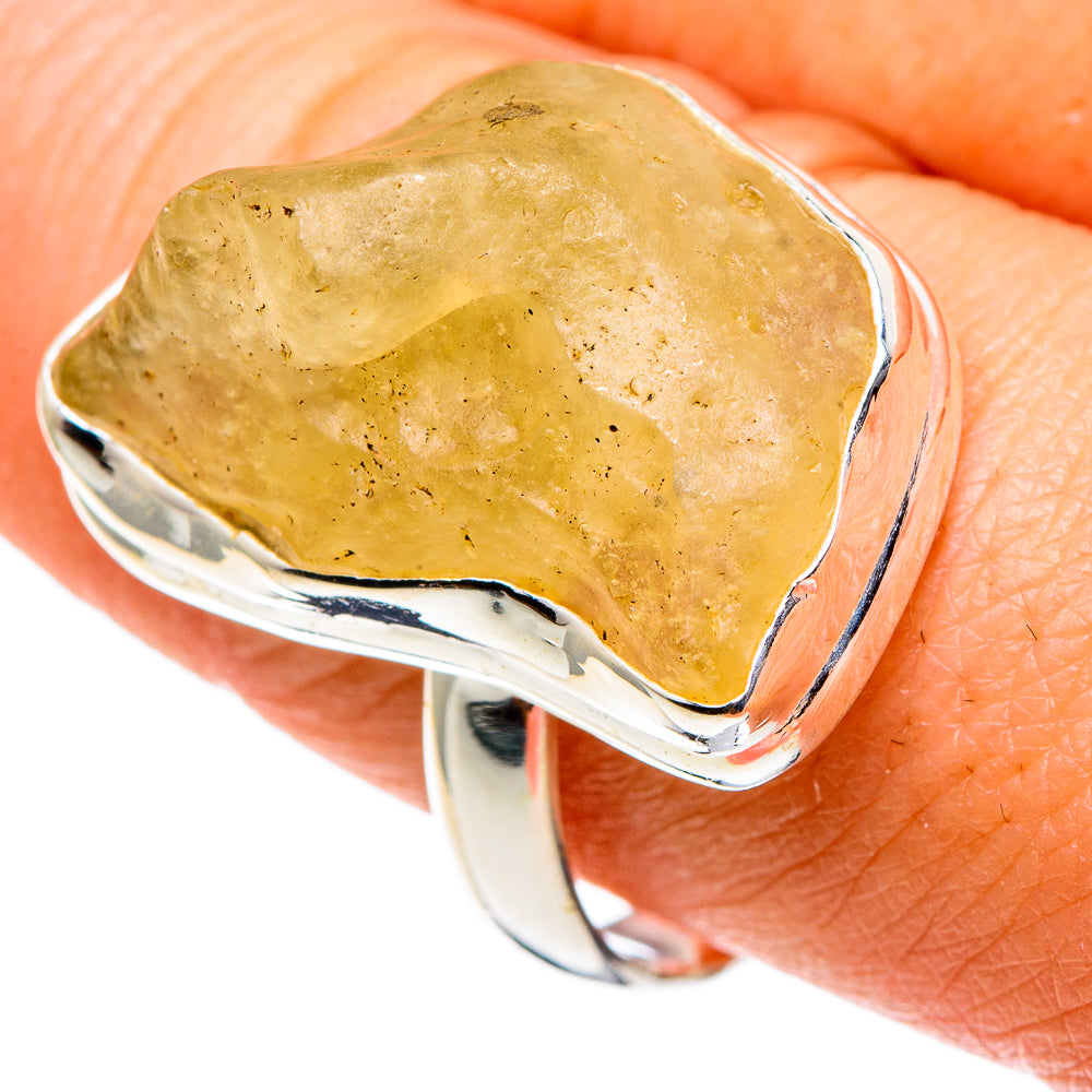 Libyan Desert Glass Rings handcrafted by Ana Silver Co - RING86189