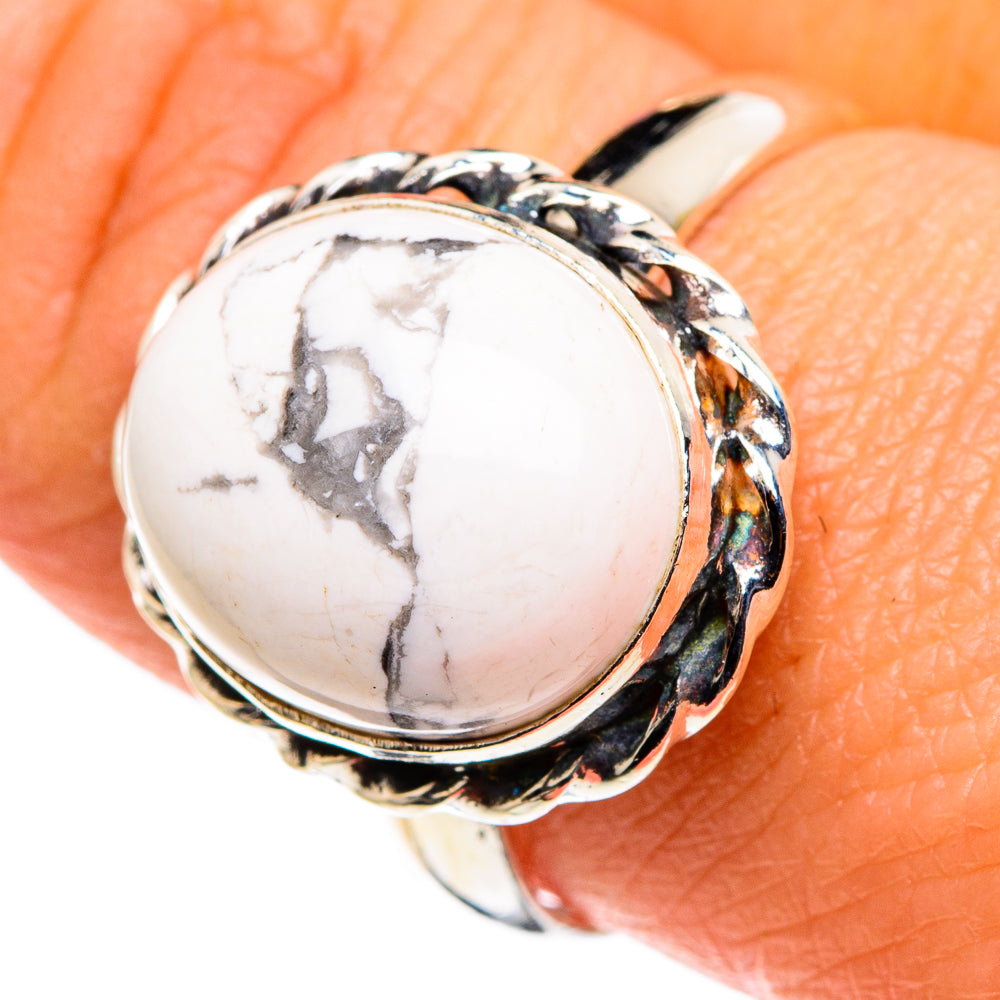 Howlite Rings handcrafted by Ana Silver Co - RING86204
