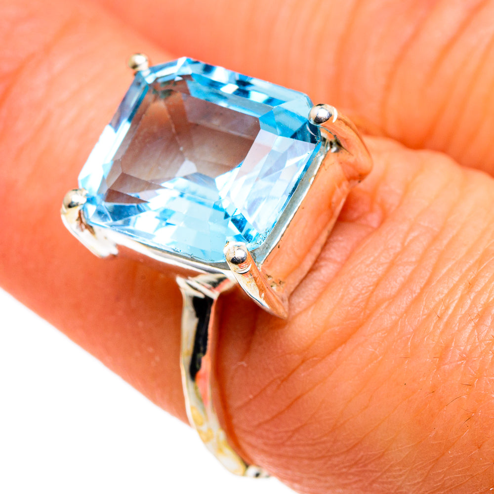 Blue Topaz Rings handcrafted by Ana Silver Co - RING86212