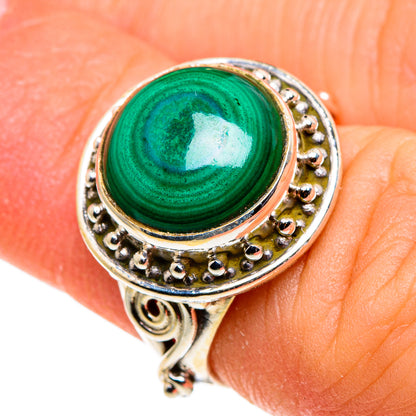 Malachite Rings handcrafted by Ana Silver Co - RING86214