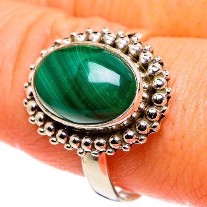 Malachite Rings handcrafted by Ana Silver Co - RING86216
