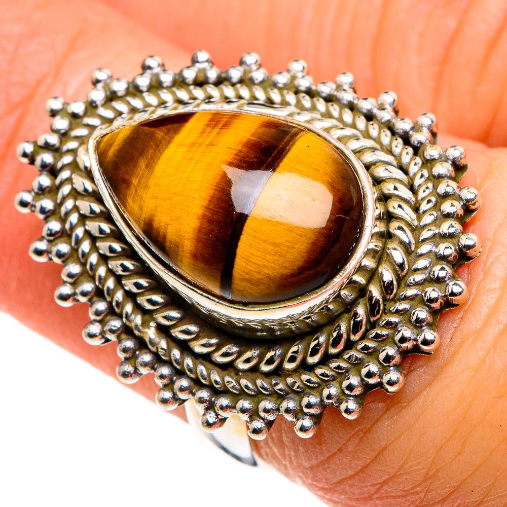 Tiger Eye Rings handcrafted by Ana Silver Co - RING86222