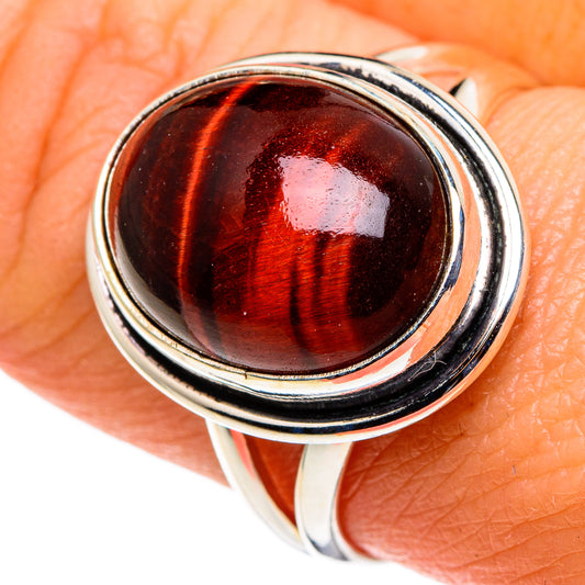 Red Tiger Eye Rings handcrafted by Ana Silver Co - RING86226
