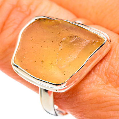 Libyan Desert Glass Rings handcrafted by Ana Silver Co - RING86228