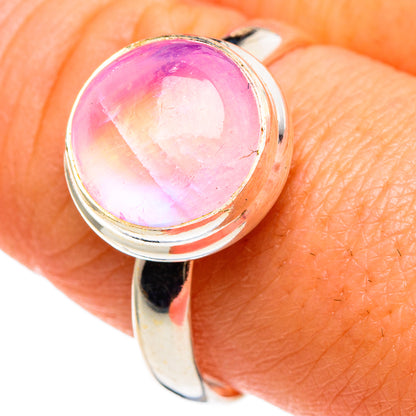 Pink Moonstone Rings handcrafted by Ana Silver Co - RING86231