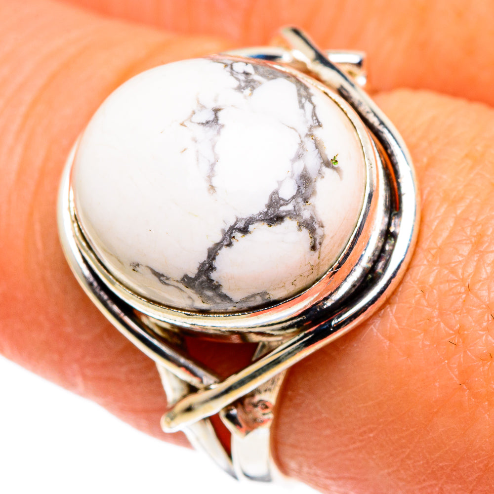 Howlite Rings handcrafted by Ana Silver Co - RING86243
