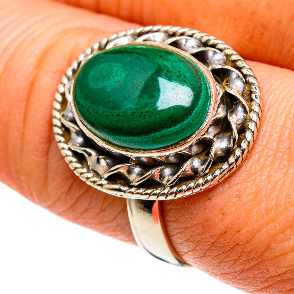 Malachite Rings handcrafted by Ana Silver Co - RING86252