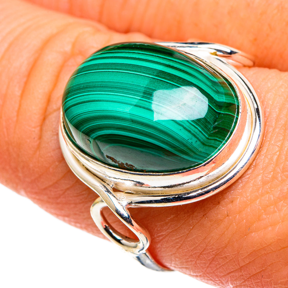 Malachite Rings handcrafted by Ana Silver Co - RING86255
