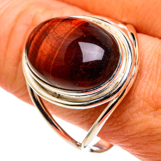 Red Tiger Eye Rings handcrafted by Ana Silver Co - RING86259