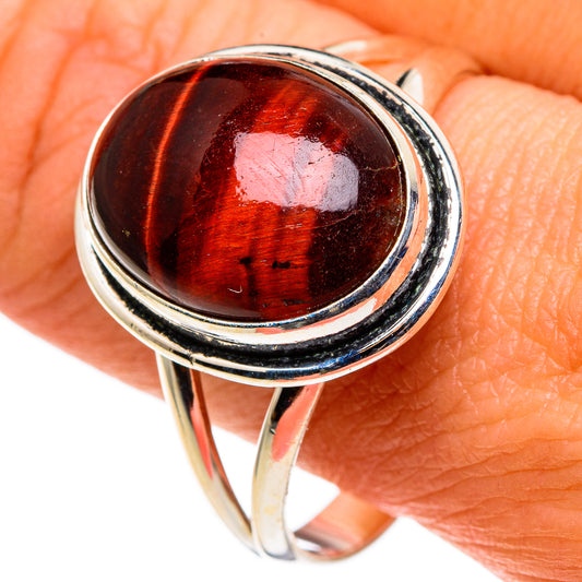 Red Tiger Eye Rings handcrafted by Ana Silver Co - RING86262