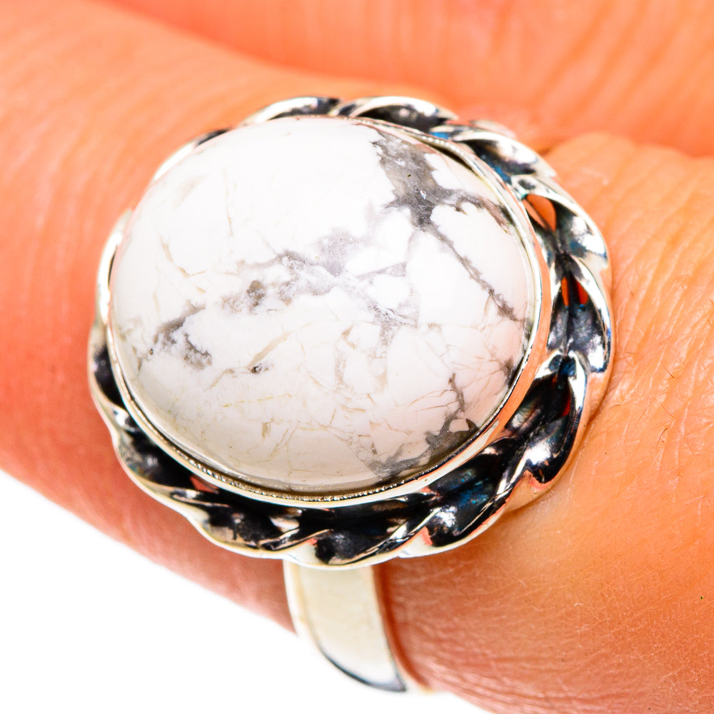 Howlite Rings handcrafted by Ana Silver Co - RING86278