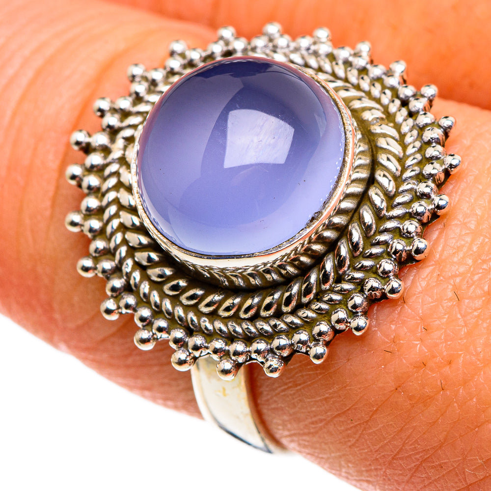 Aqua Chalcedony Rings handcrafted by Ana Silver Co - RING86284