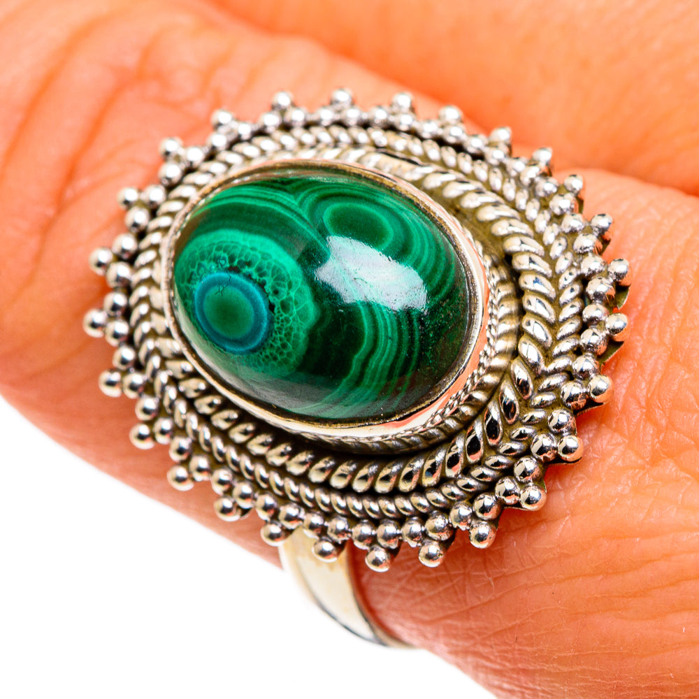 Malachite Rings handcrafted by Ana Silver Co - RING86287