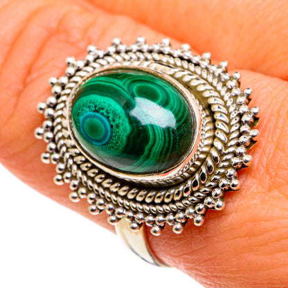 Malachite Rings handcrafted by Ana Silver Co - RING86287