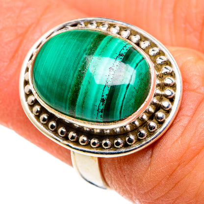 Malachite Rings handcrafted by Ana Silver Co - RING86289