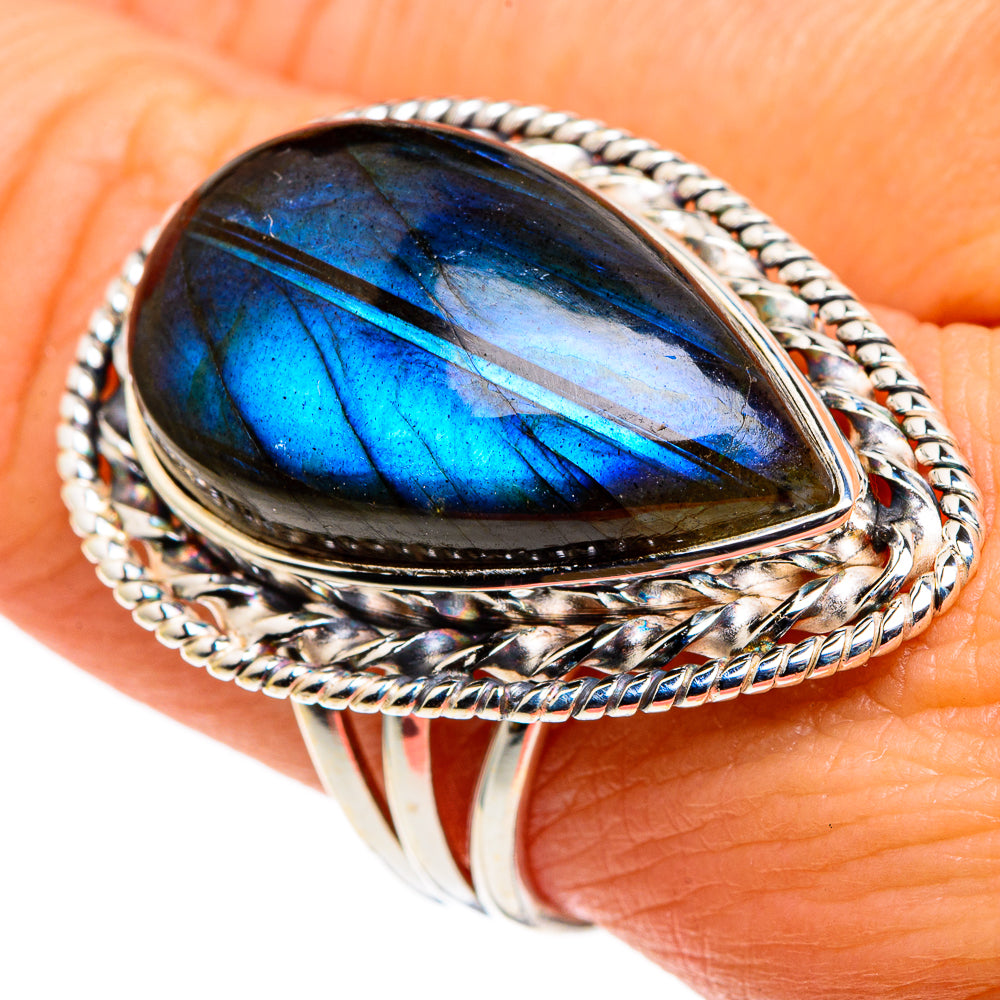 Labradorite Rings handcrafted by Ana Silver Co - RING86309