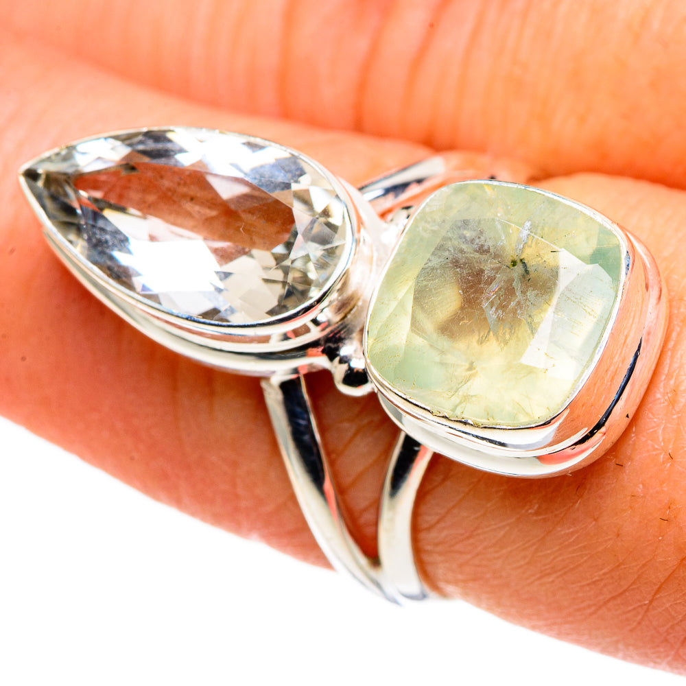 Green Amethyst Rings handcrafted by Ana Silver Co - RING86317
