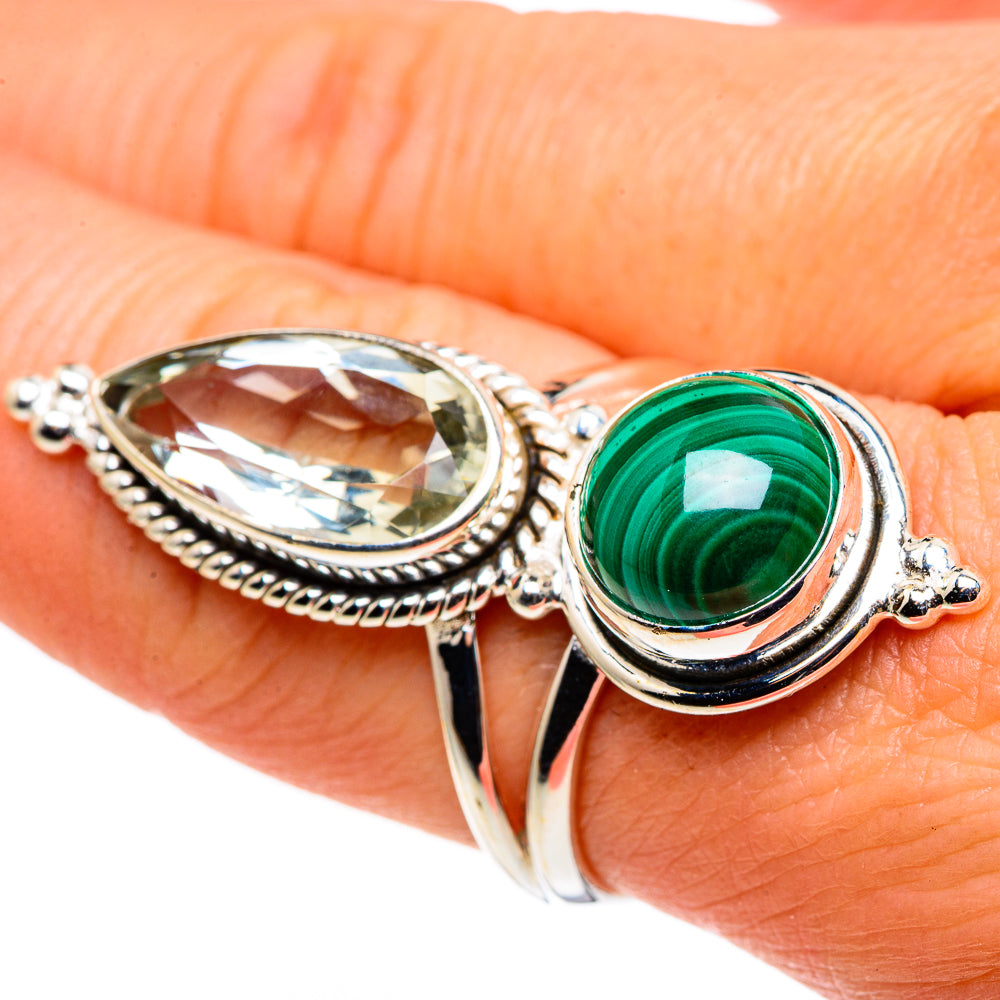 Malachite Rings handcrafted by Ana Silver Co - RING86318