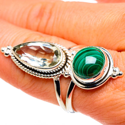 Malachite Rings handcrafted by Ana Silver Co - RING86318