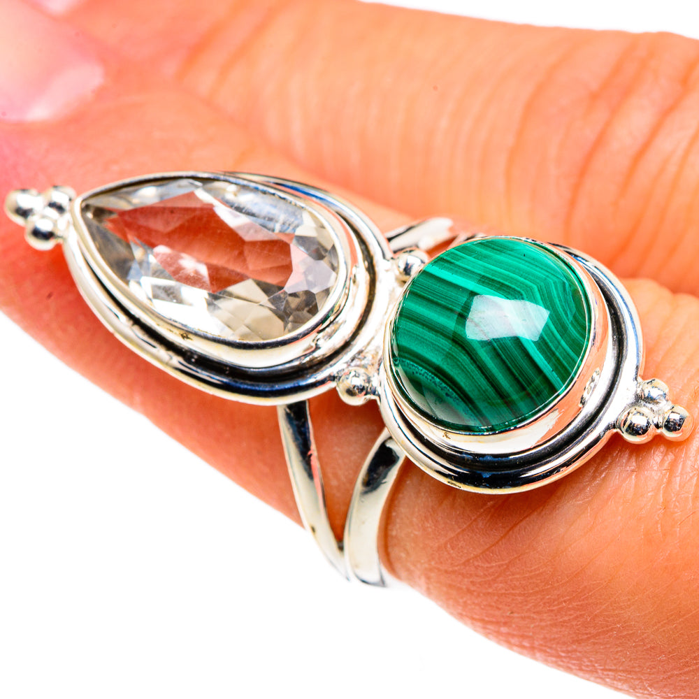 Malachite Rings handcrafted by Ana Silver Co - RING86321