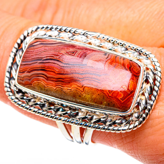 Crazy Lace Agate Rings handcrafted by Ana Silver Co - RING86323