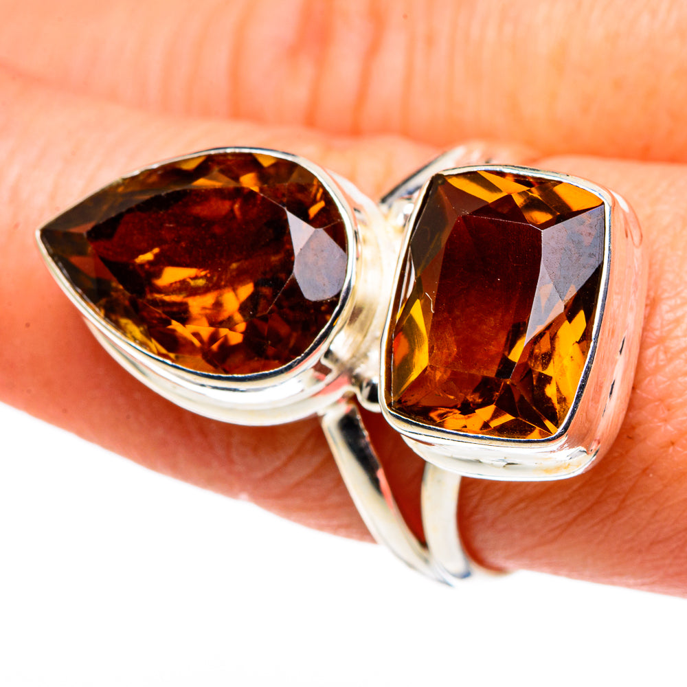Mandarin Citrine Rings handcrafted by Ana Silver Co - RING86326