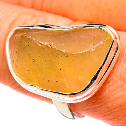 Libyan Desert Glass Rings handcrafted by Ana Silver Co - RING86331