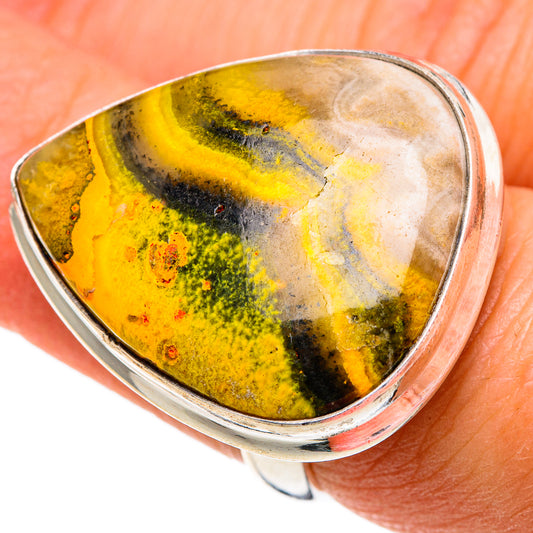 Bumble Bee Jasper Rings handcrafted by Ana Silver Co - RING86340