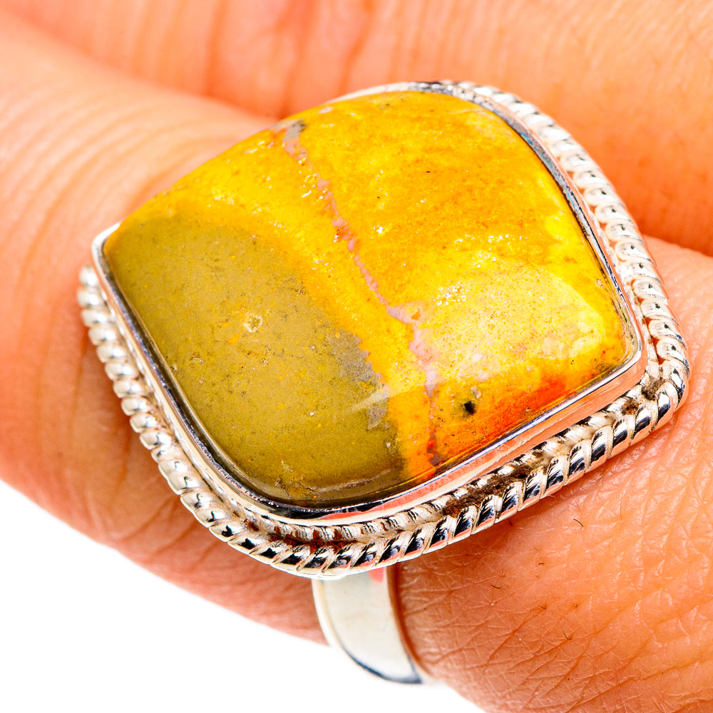 Bumble Bee Jasper Rings handcrafted by Ana Silver Co - RING86342
