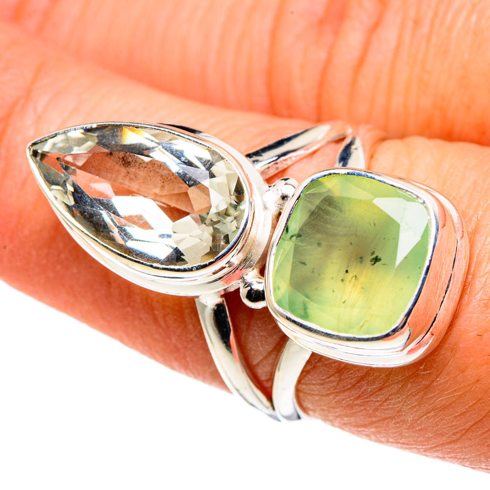 Prehnite Rings handcrafted by Ana Silver Co - RING86354