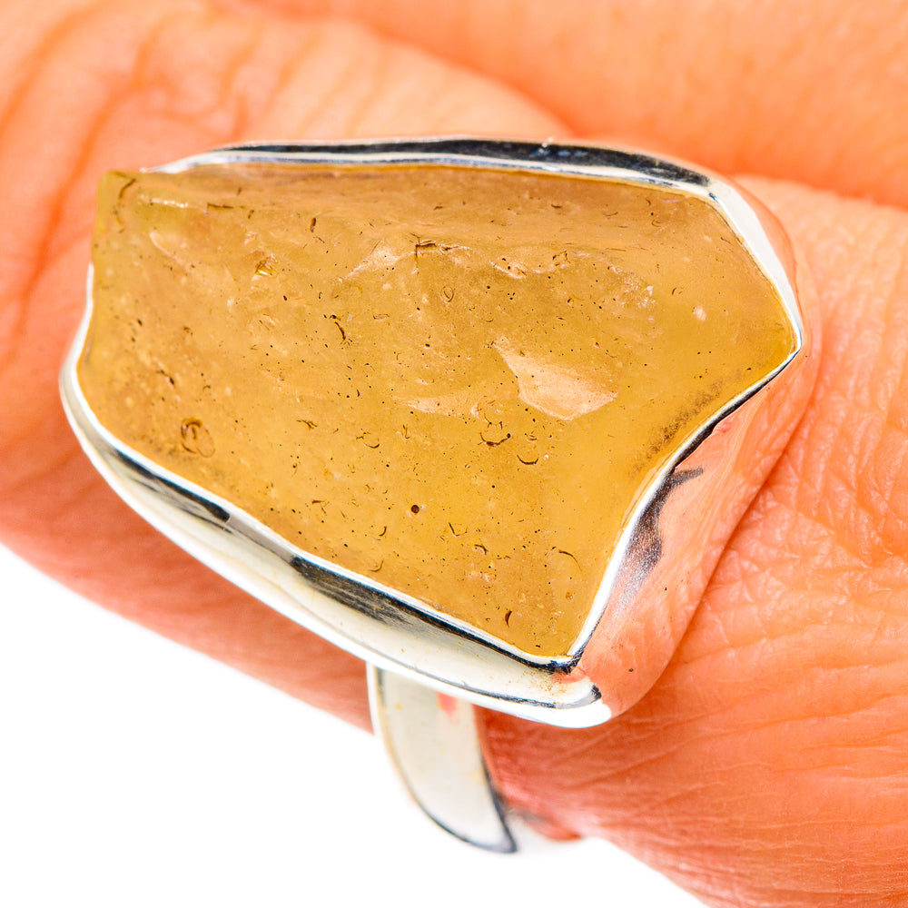 Libyan Desert Glass Rings handcrafted by Ana Silver Co - RING86363