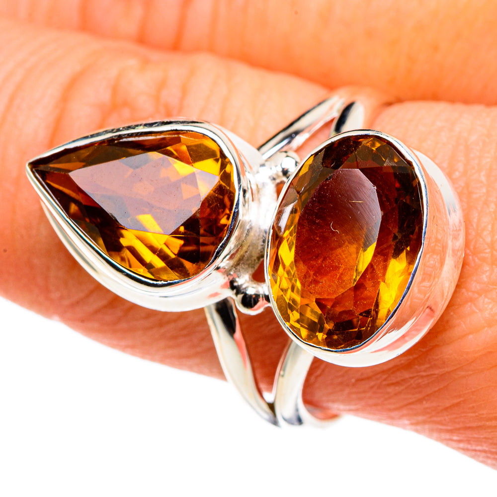 Mandarin Citrine Rings handcrafted by Ana Silver Co - RING86364