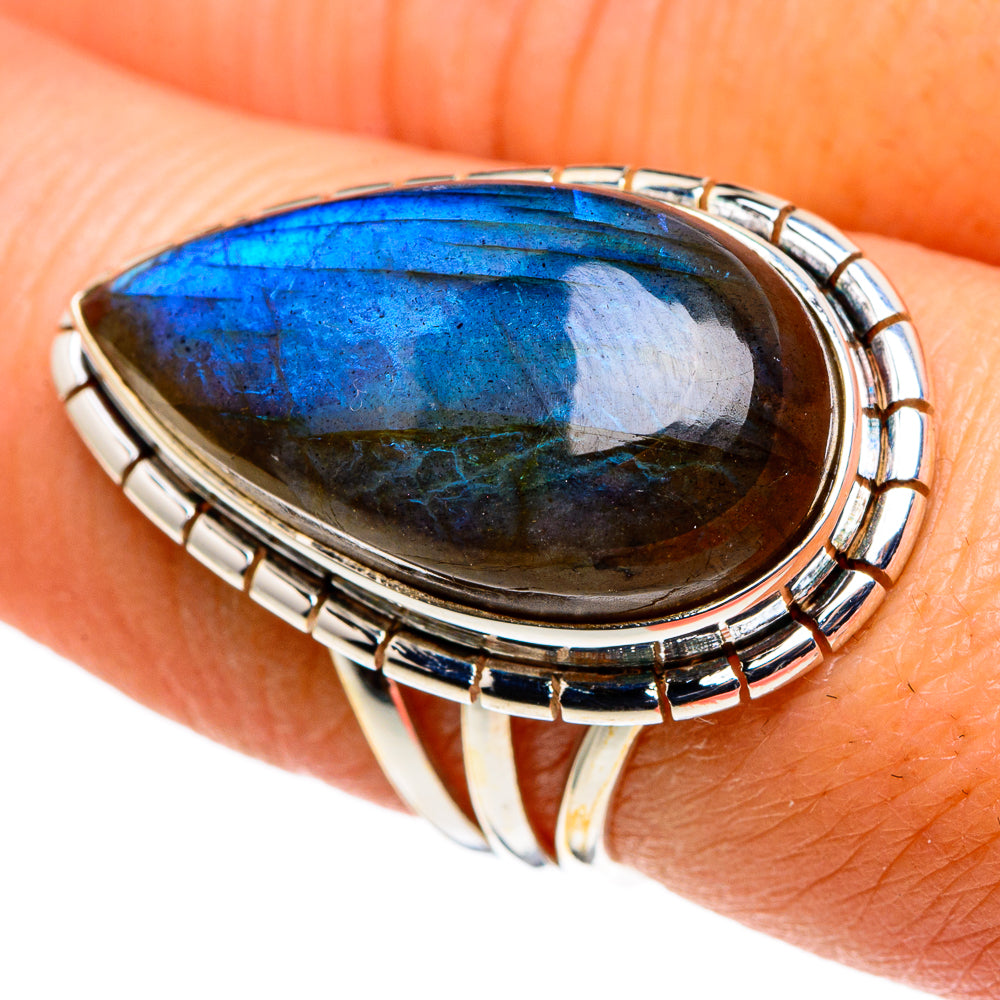 Labradorite Rings handcrafted by Ana Silver Co - RING86374