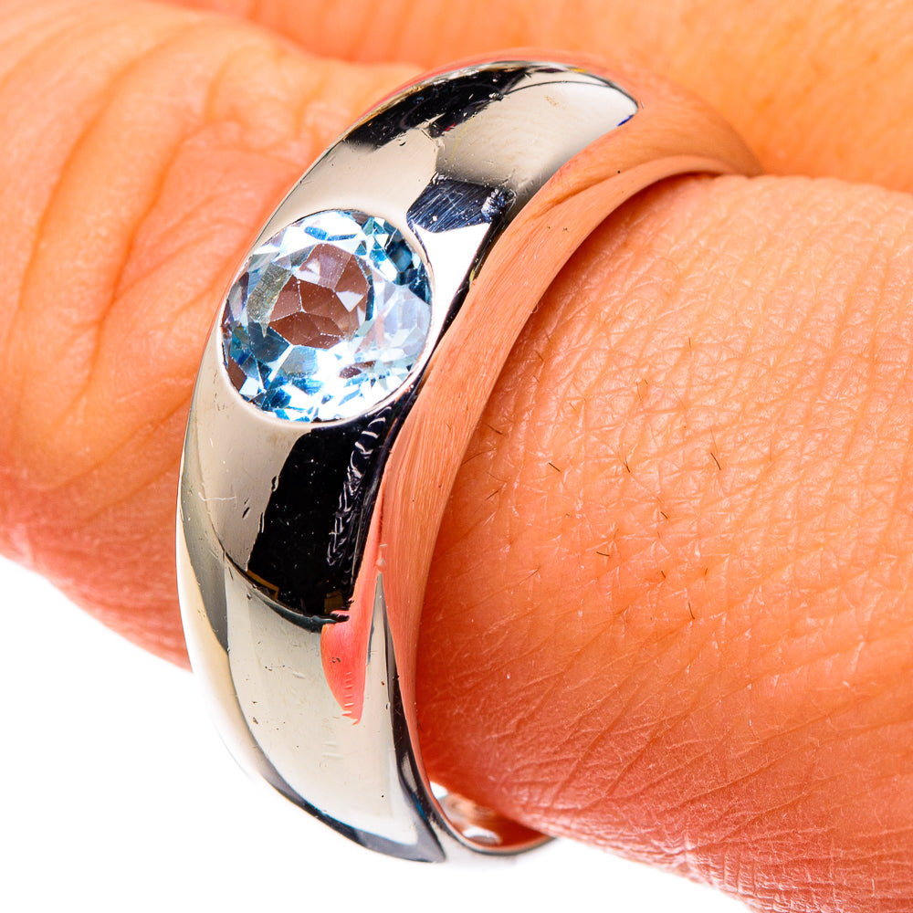 Blue Topaz Rings handcrafted by Ana Silver Co - RING86376