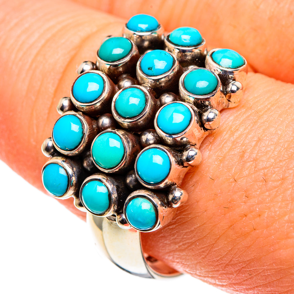 Tibetan Turquoise Rings handcrafted by Ana Silver Co - RING86378