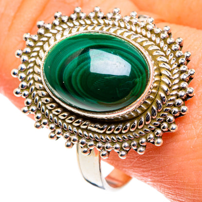 Malachite Rings handcrafted by Ana Silver Co - RING86380
