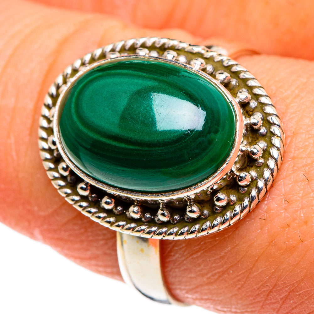 Malachite Rings handcrafted by Ana Silver Co - RING86382