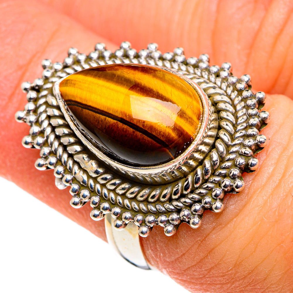 Tiger Eye Rings handcrafted by Ana Silver Co - RING86385