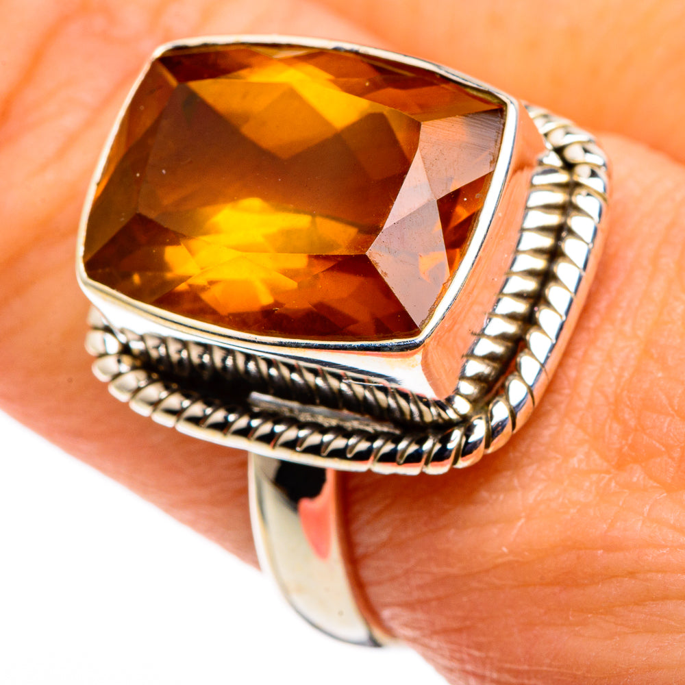 Mandarin Citrine Rings handcrafted by Ana Silver Co - RING86387