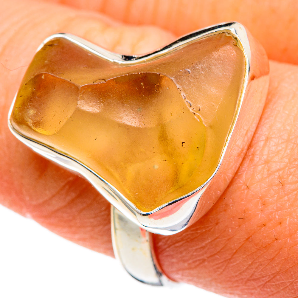 Libyan Desert Glass Rings handcrafted by Ana Silver Co - RING86389