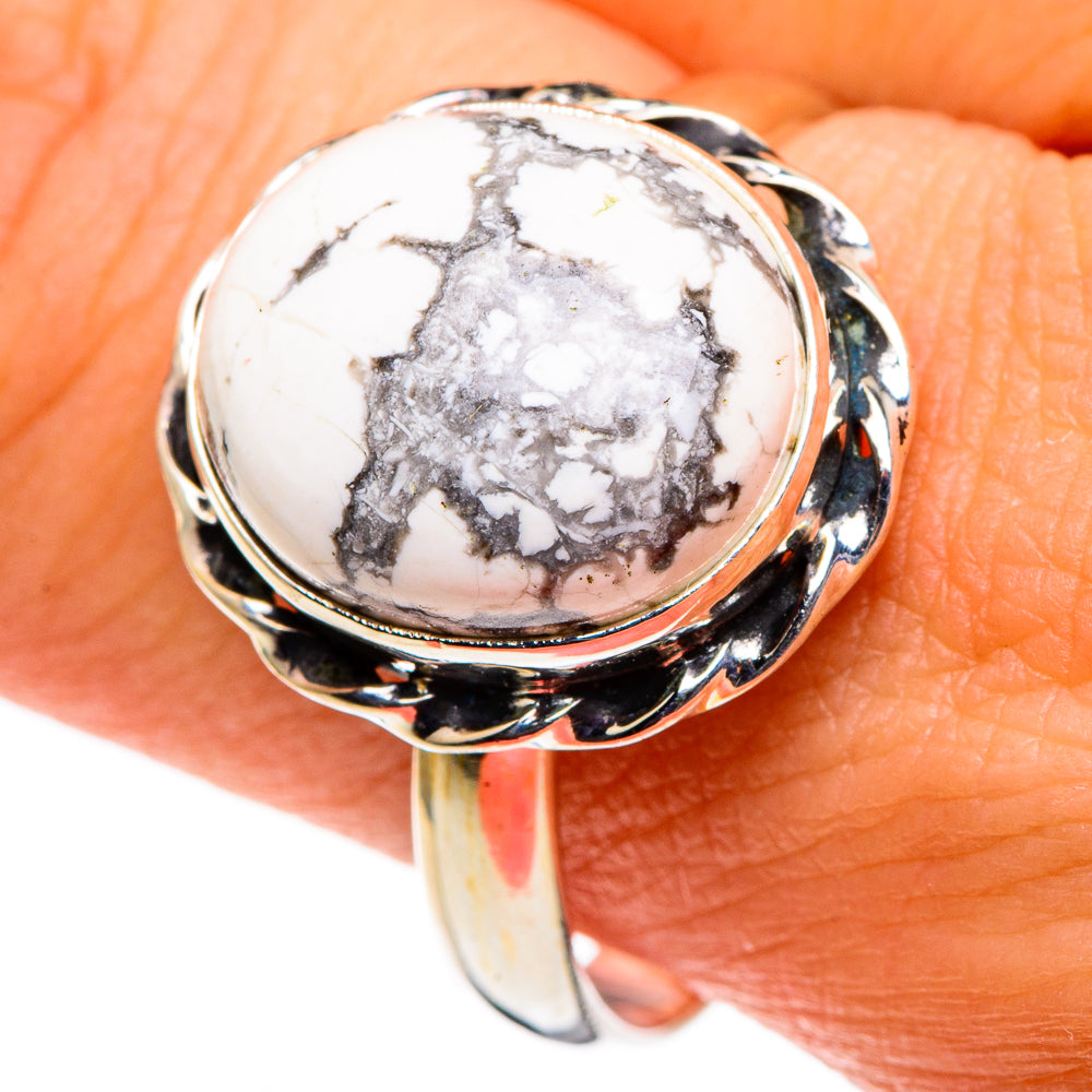 Howlite Rings handcrafted by Ana Silver Co - RING86405