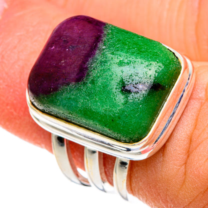 Ruby Zoisite Rings handcrafted by Ana Silver Co - RING86406