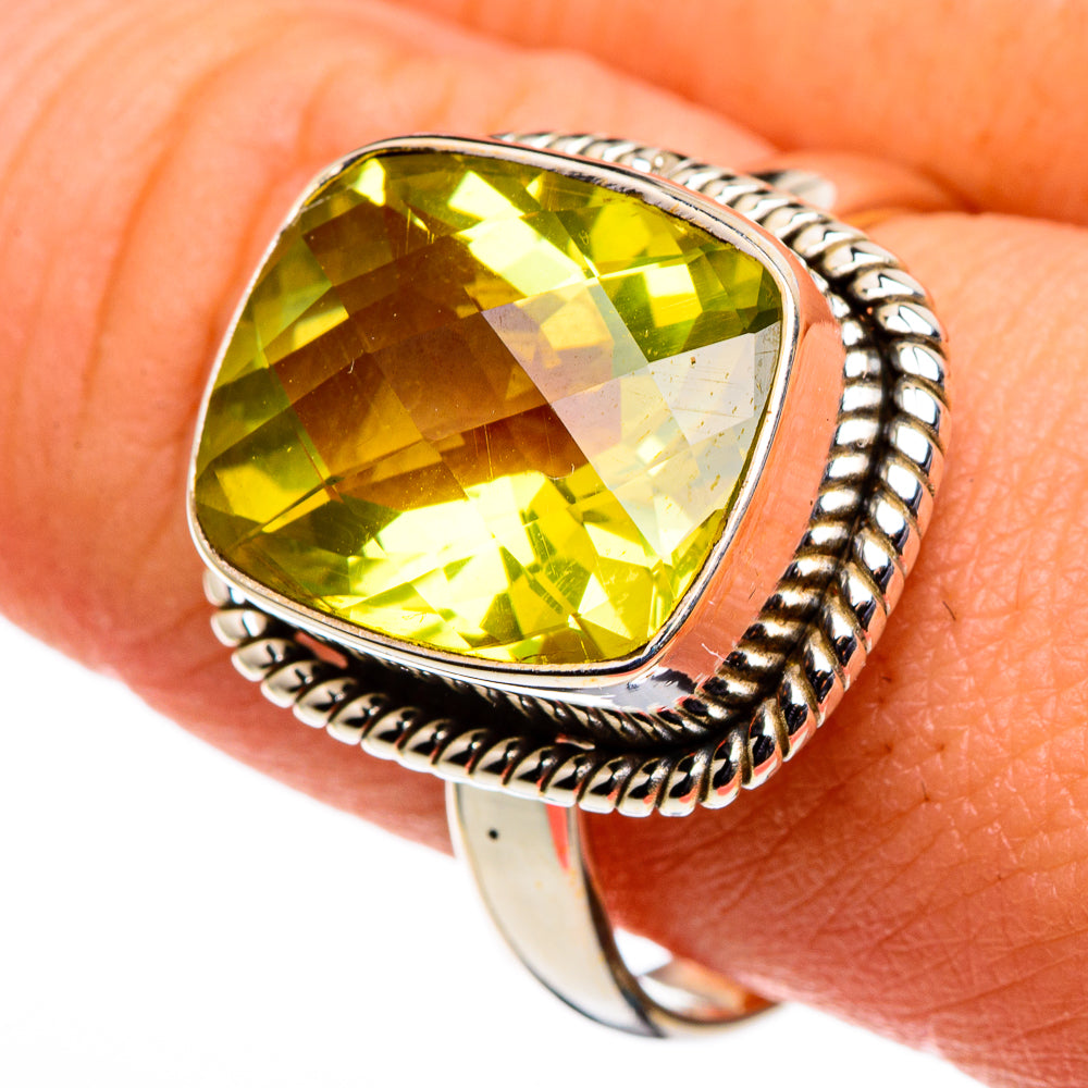 Lemon Quartz Rings handcrafted by Ana Silver Co - RING86412