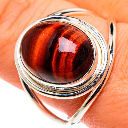 Red Tiger Eye Rings handcrafted by Ana Silver Co - RING86421