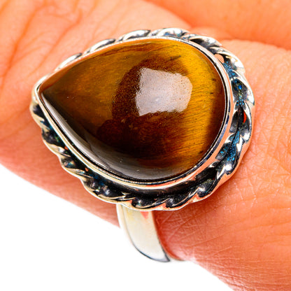 Tiger Eye Rings handcrafted by Ana Silver Co - RING86422