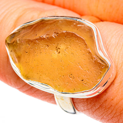 Libyan Desert Glass Rings handcrafted by Ana Silver Co - RING86427