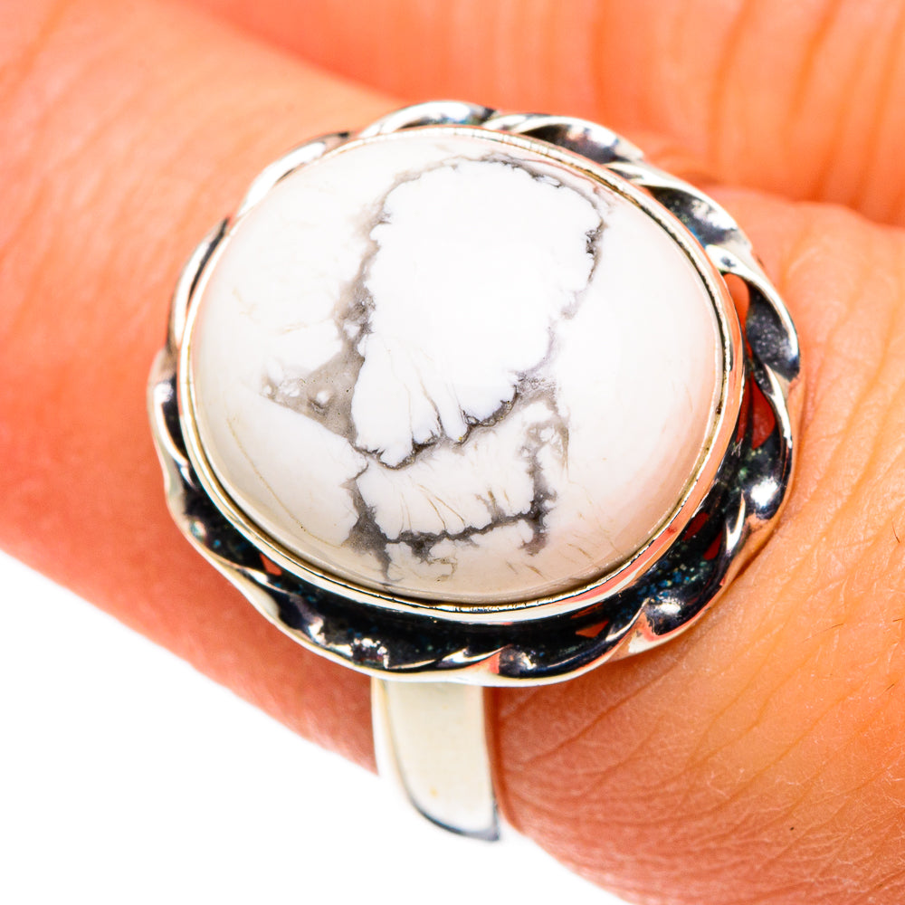 Howlite Rings handcrafted by Ana Silver Co - RING86440