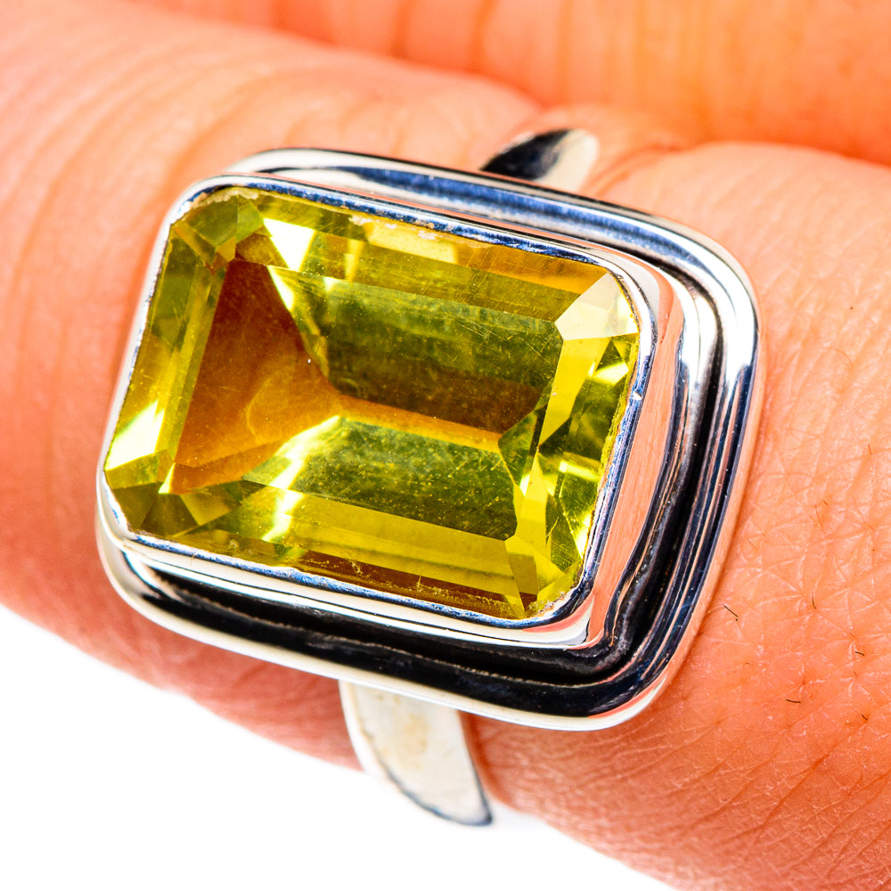 Lemon Quartz Rings handcrafted by Ana Silver Co - RING86446
