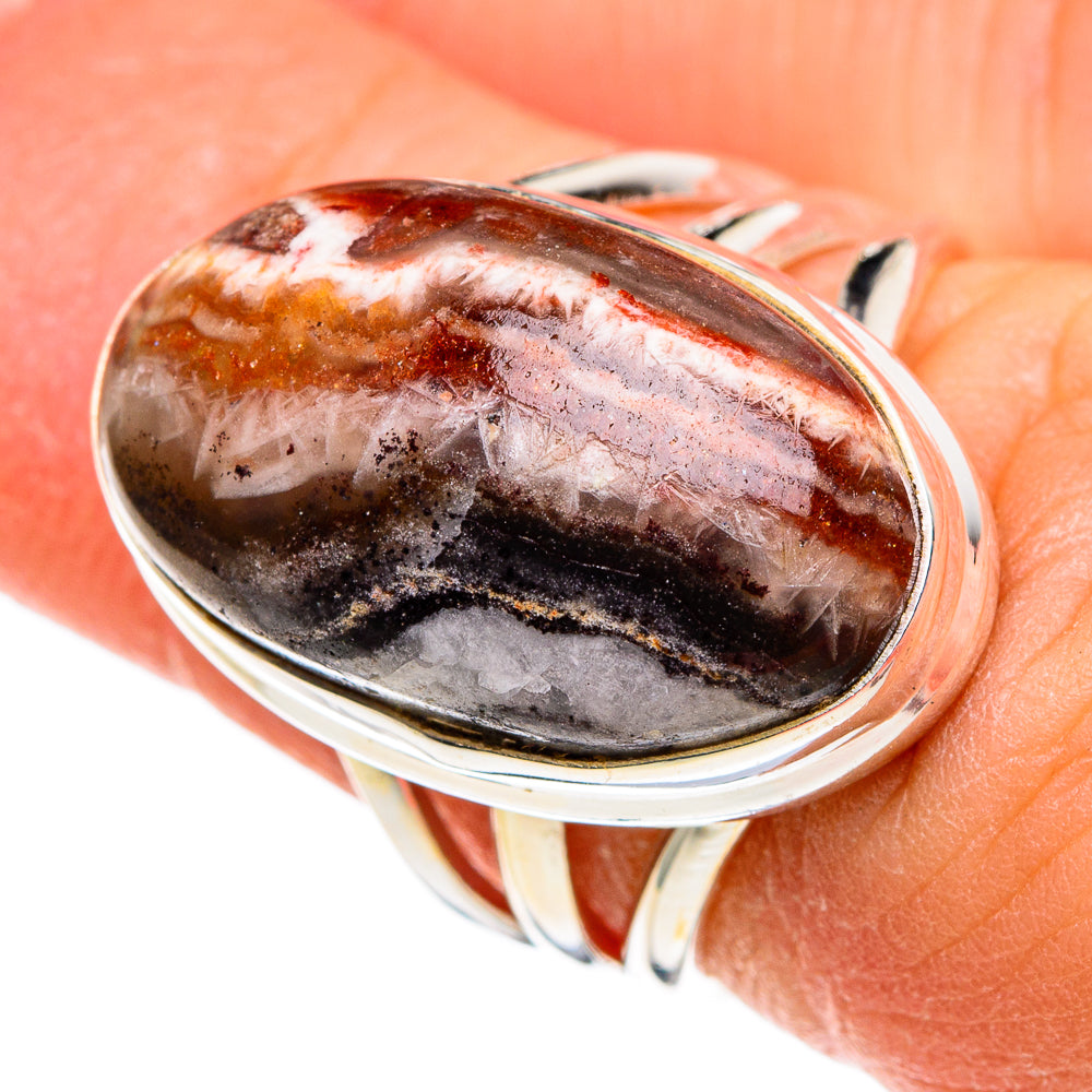 Crazy Lace Agate Rings handcrafted by Ana Silver Co - RING86457